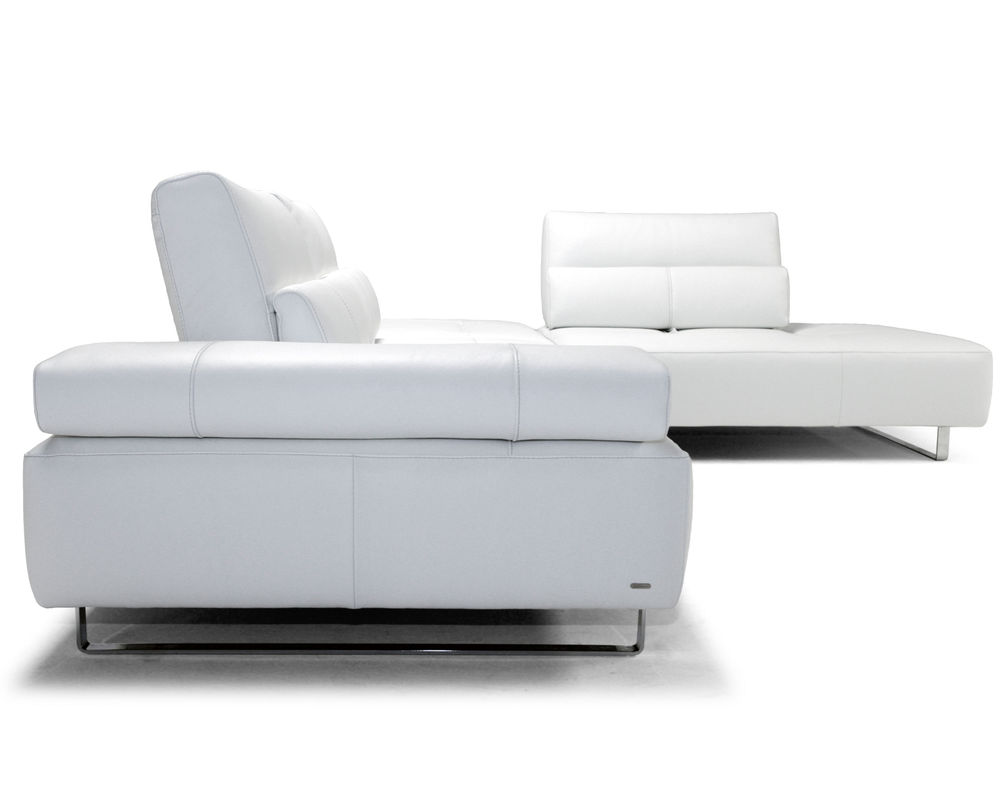 Ernesto B726 Top Grain Leather Sectional (Adjustable Seat Depth