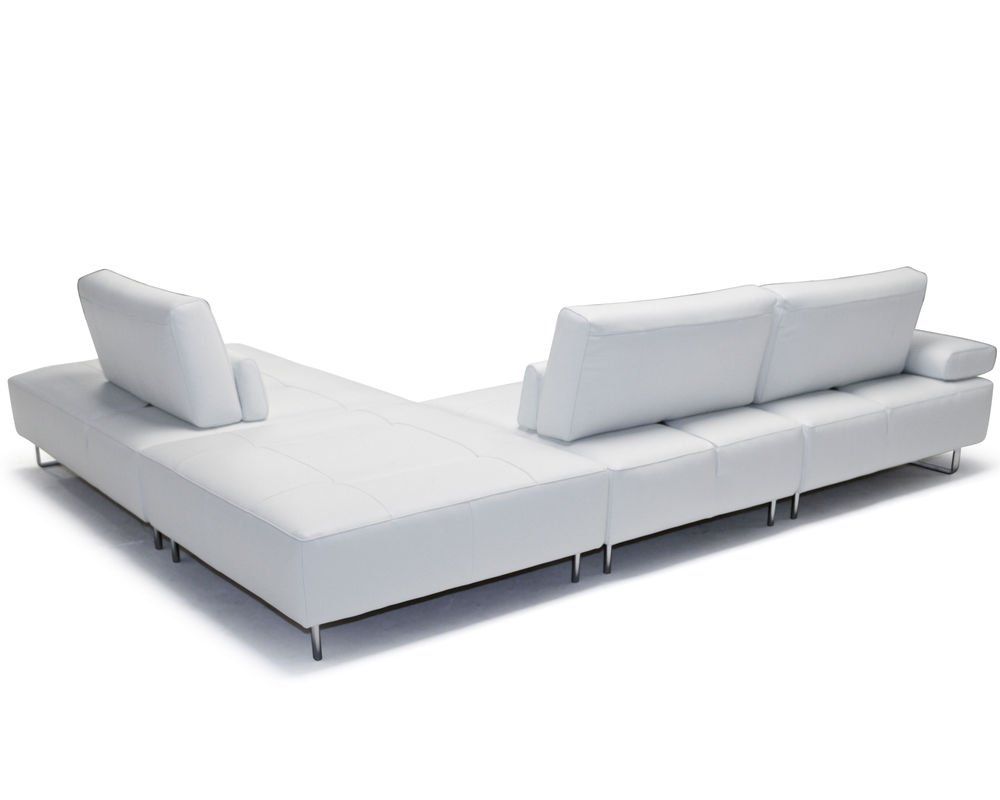 Ernesto B726 Top Grain Leather Sectional (Adjustable Seat Depth