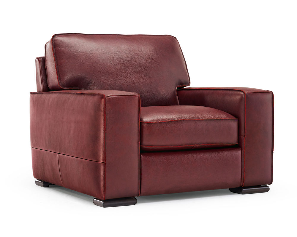 Vincenzo B858 Leather Stationary Chair - Thumbnail 2