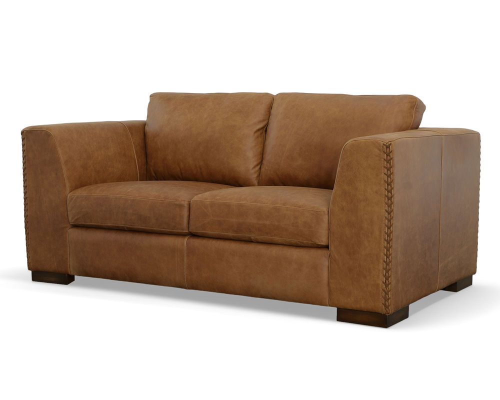 Hawkins 1347 Leather Loveseat (Light brown) | Sofas and Sectionals