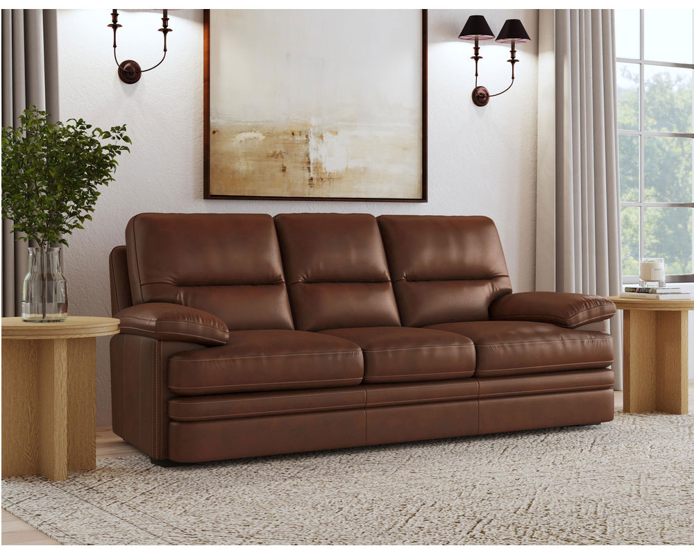 David 1825 All Leather Sofa (93