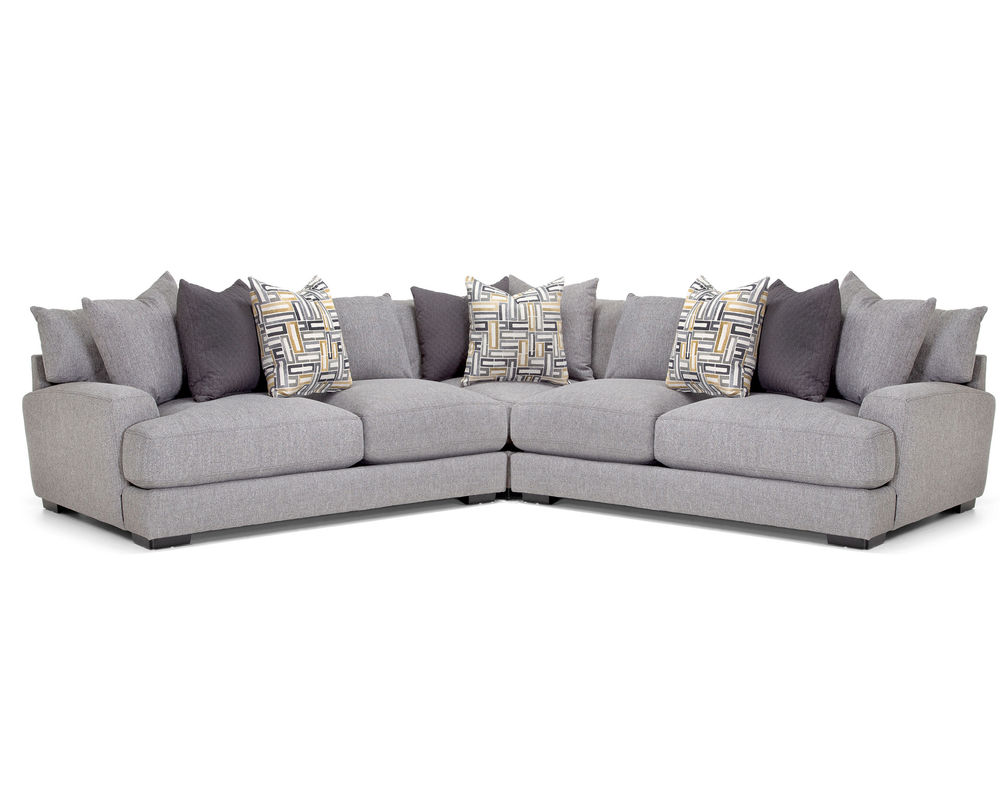 Brentwood 818 Stationary Sectional (Pillows included) | Sofas and