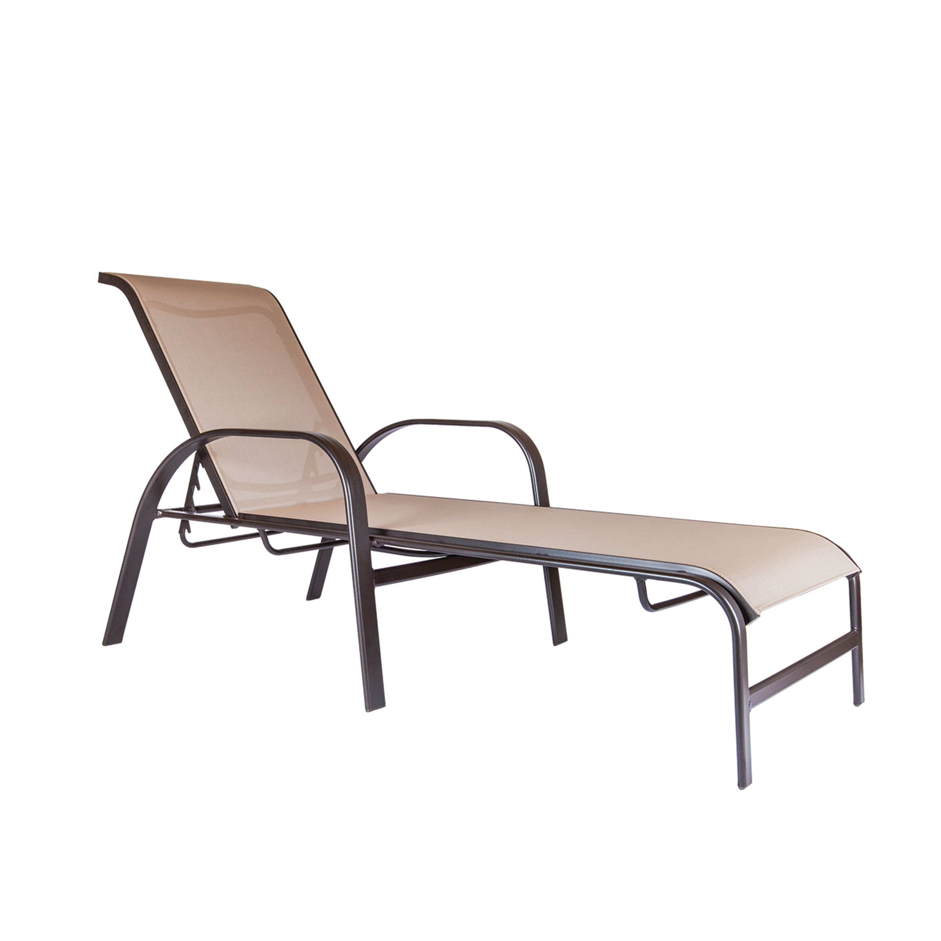 Bayside Sling Aluminum Adjustable Patio Chaise Lounge