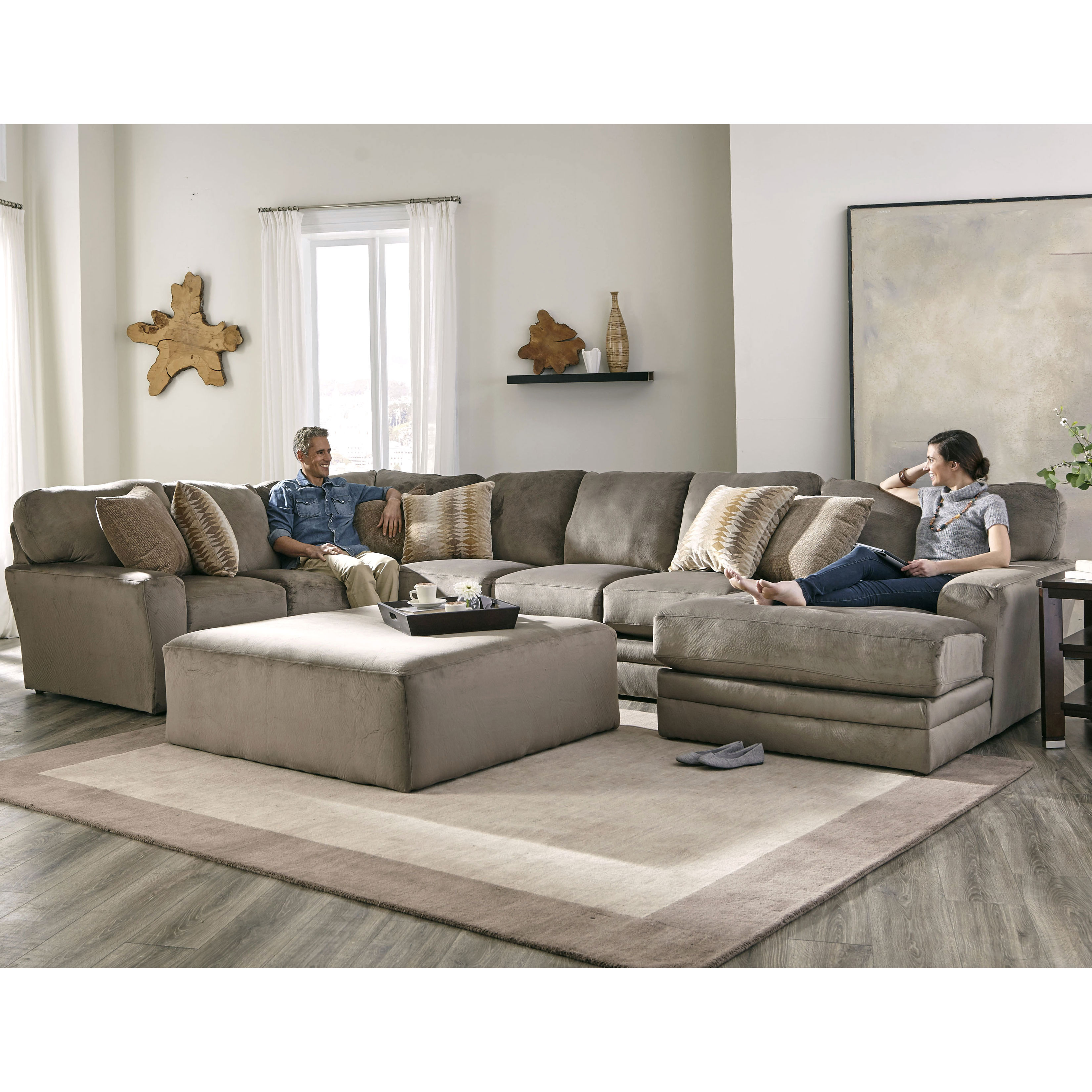 Everest 4377 Stationary Sectional (Choice of Colors) | Sofas and