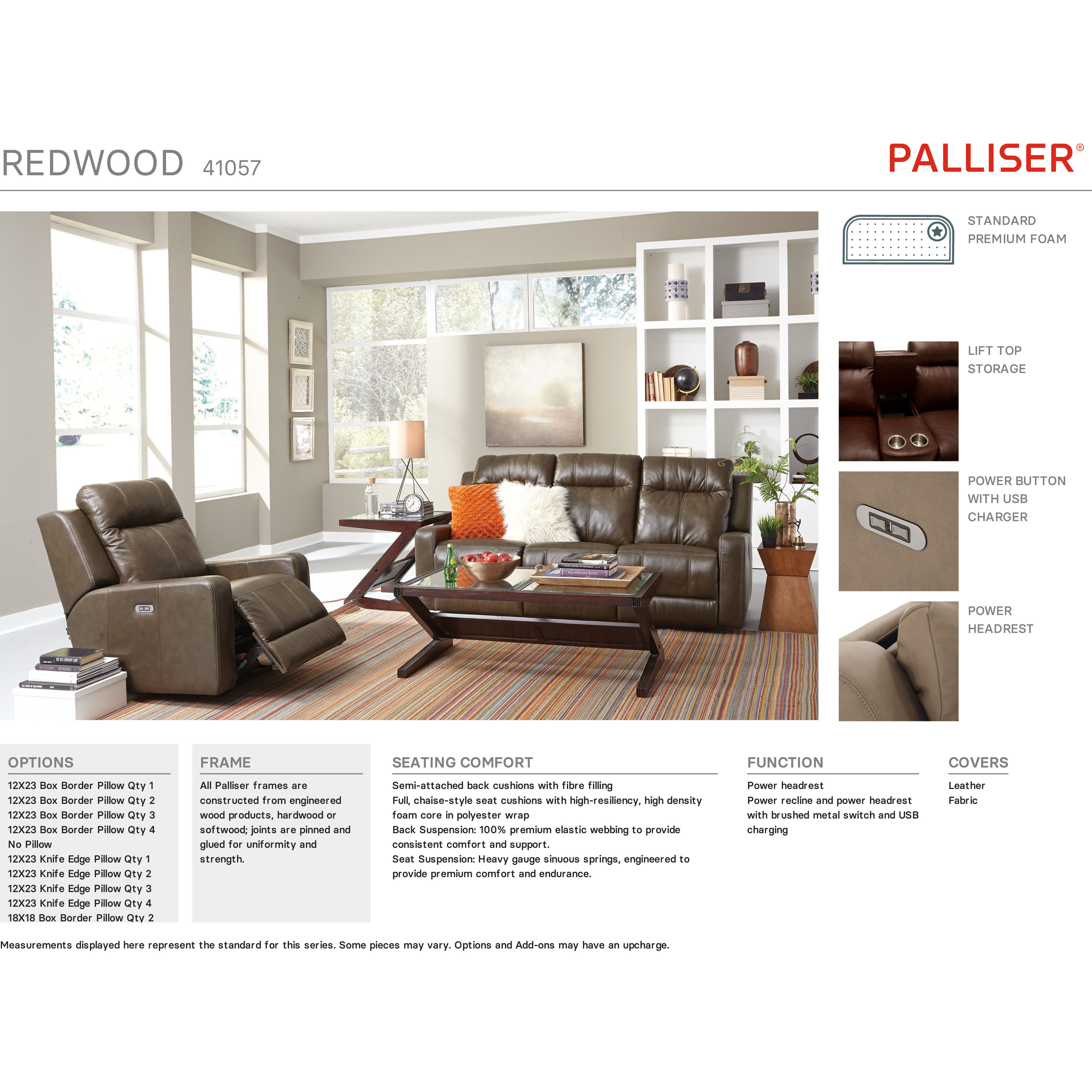 Palliser Redwood Sectional