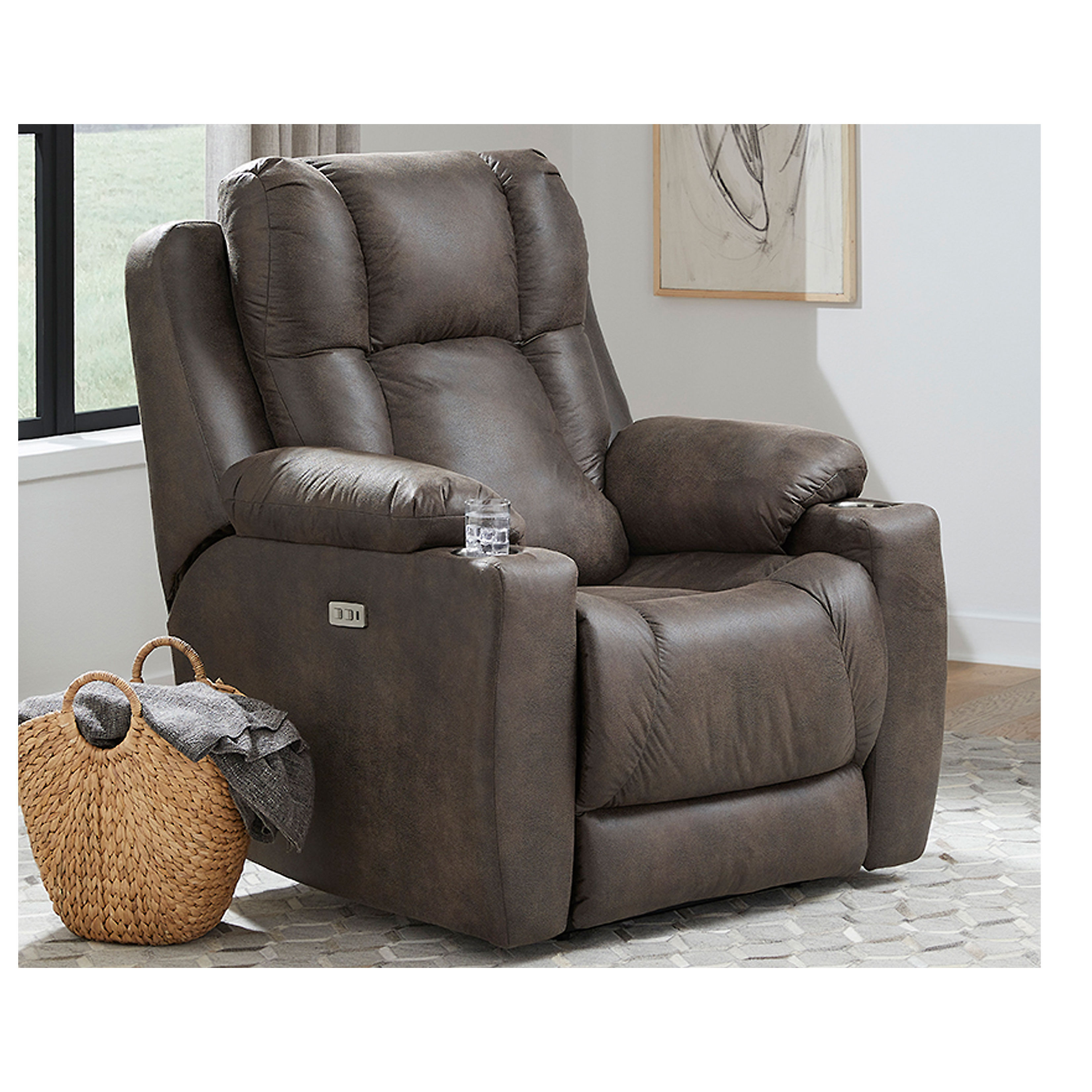 Challenger Big Man's Power Headrest Power Wallhugger Recliner