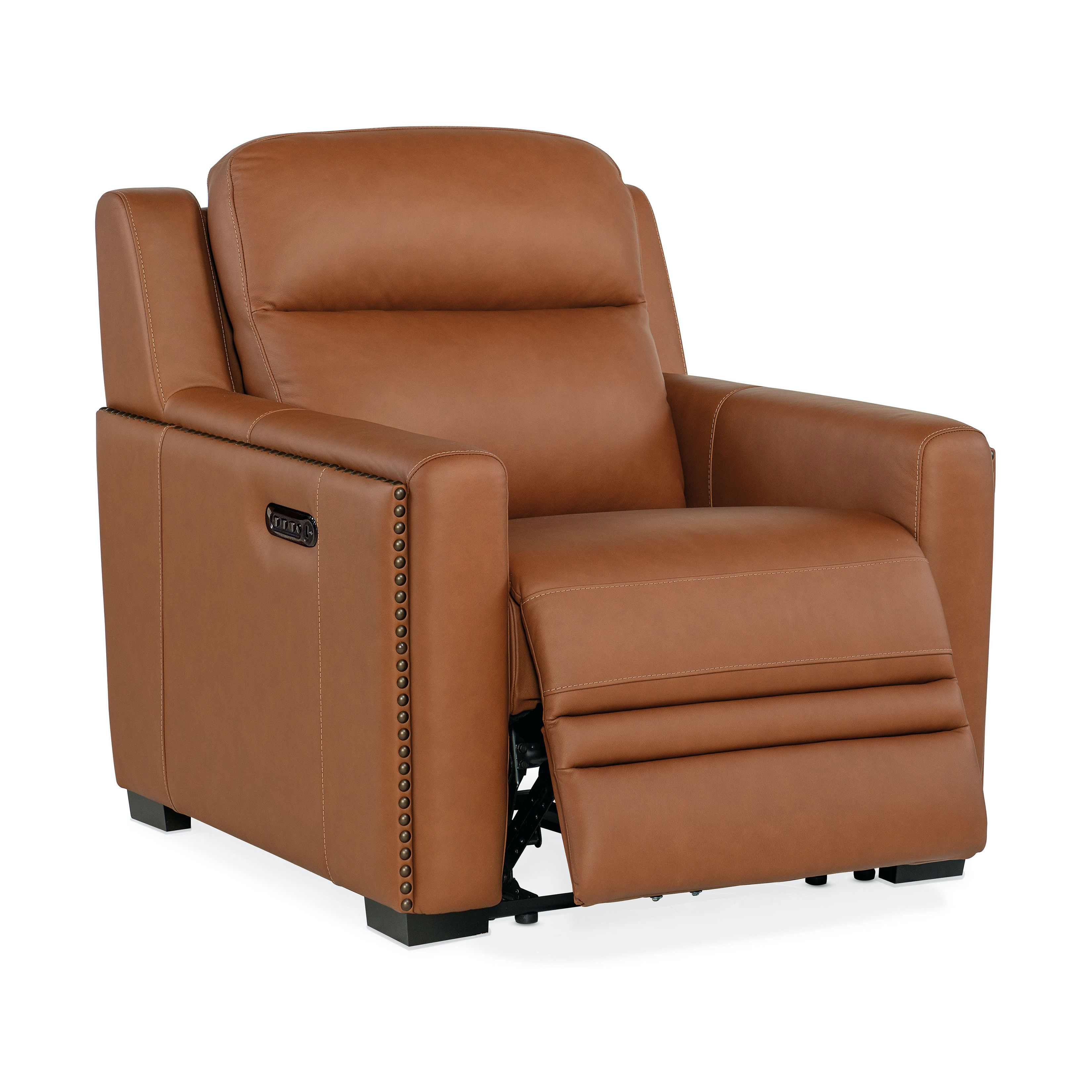 McKinley Candid Spice Leather Power Recliner with Power Headrest And Lumbar - Thumbnail 2