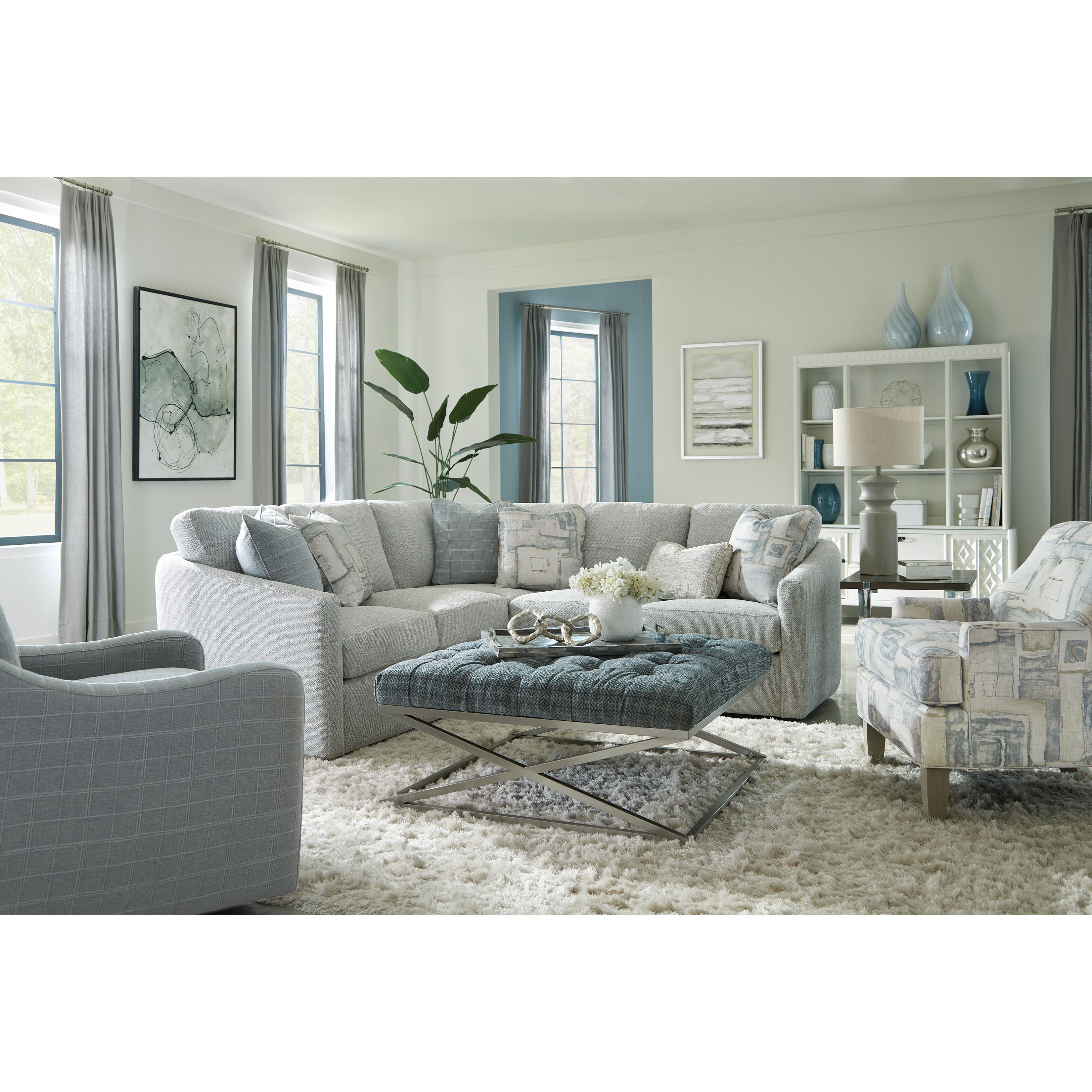 Jade Stationary Sectional (Performance fabrics) 7168 | Sofas and