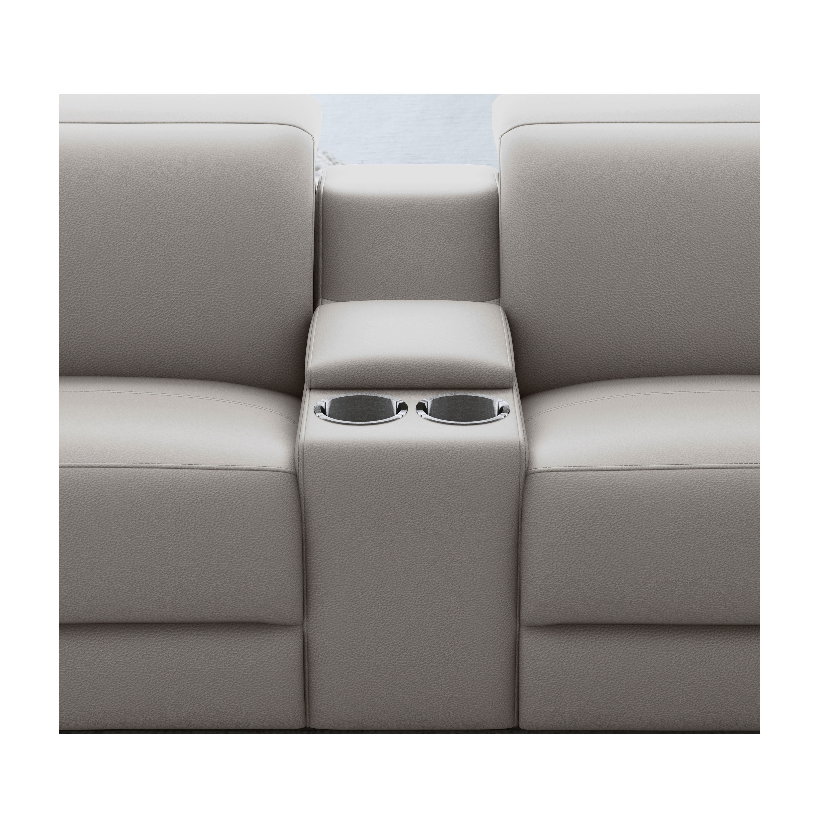 Aurora Leather Power Headrest Power Reclining Sectional (+2 colors