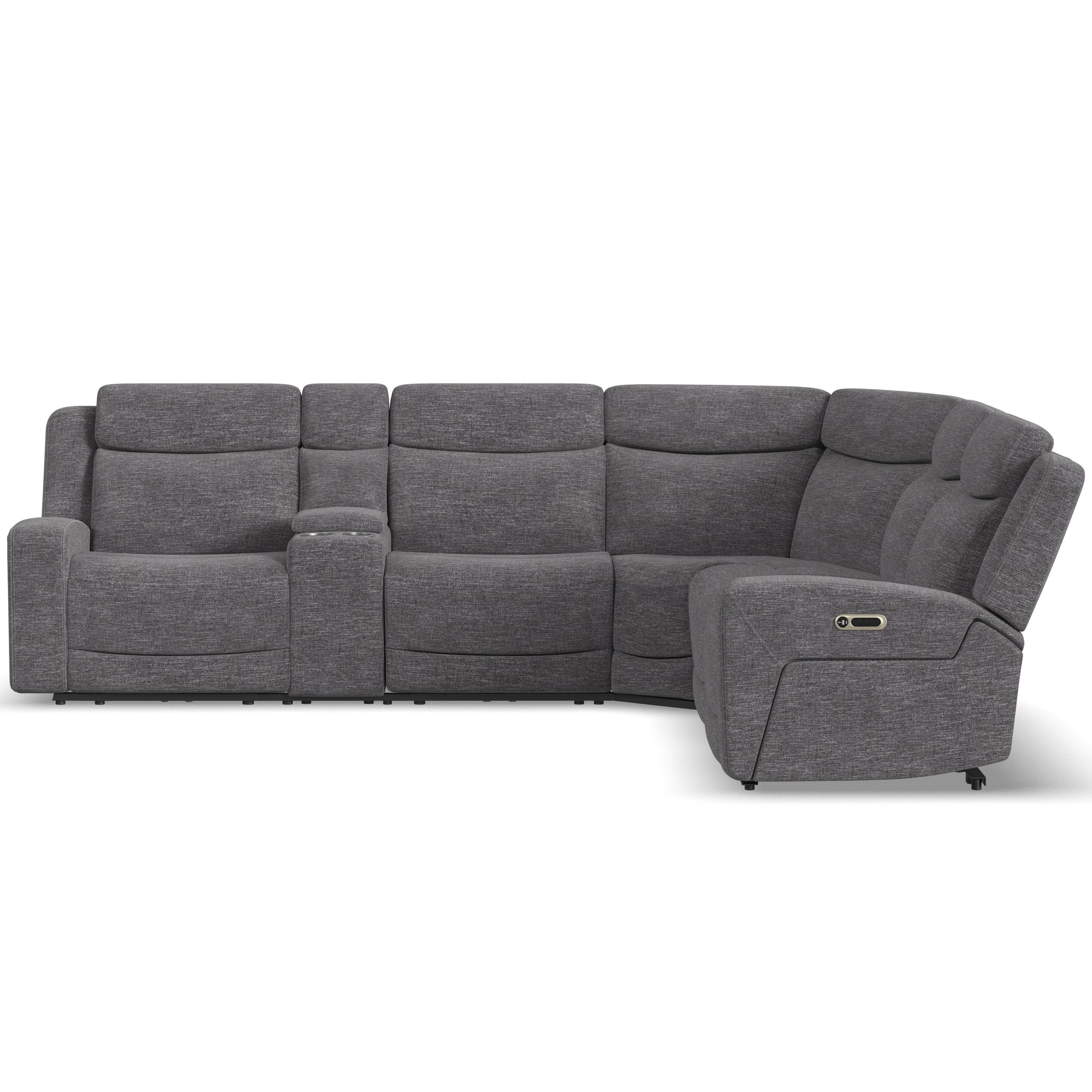 Ridge 1847 Power Reclining Sectional w/ Power Headrest (In stock) Zero ...