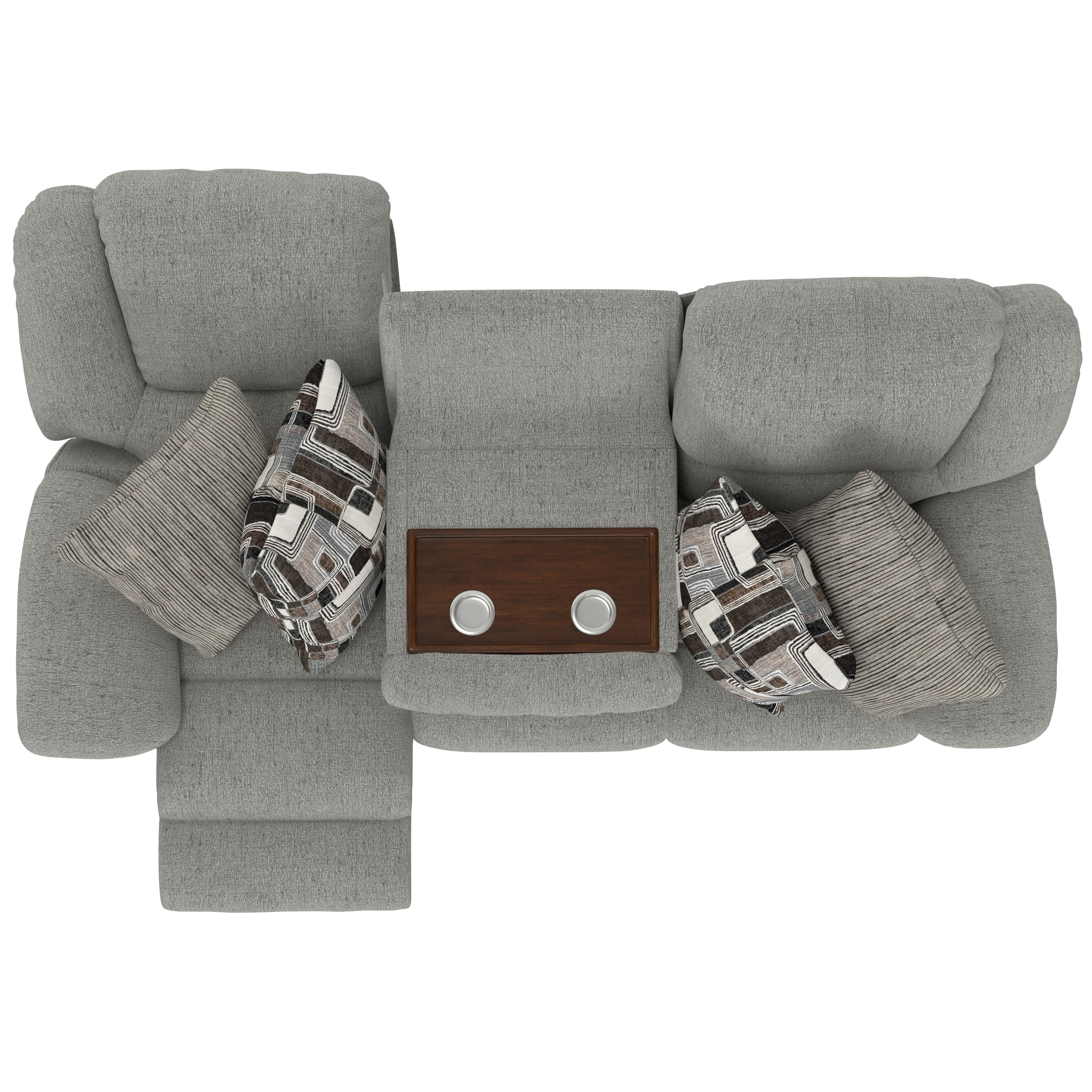 Trifecta 165 Triple Reclining Sofa with Drop Down Table (2 colors