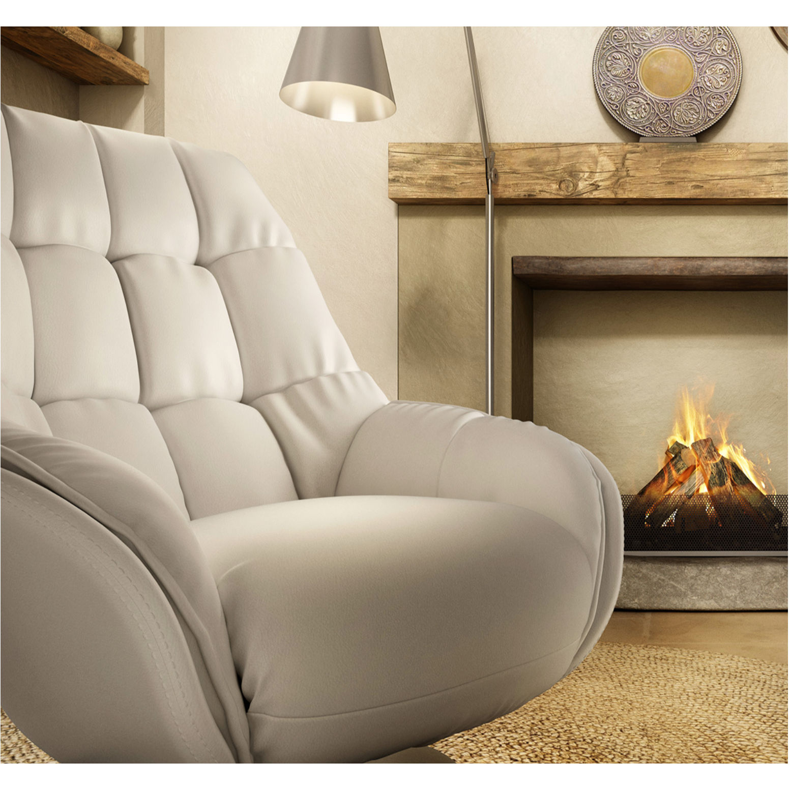 Natuzzi Editions Levante Swivel Recliner - Thumbnail 3