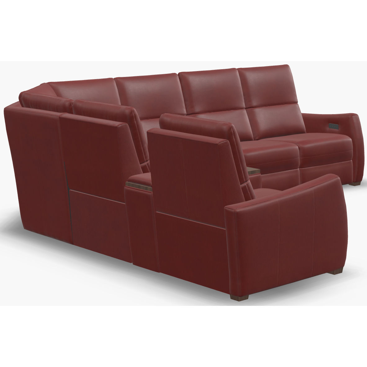 Luna 40110 Triple Power Reclining Sectional (+100 leathers