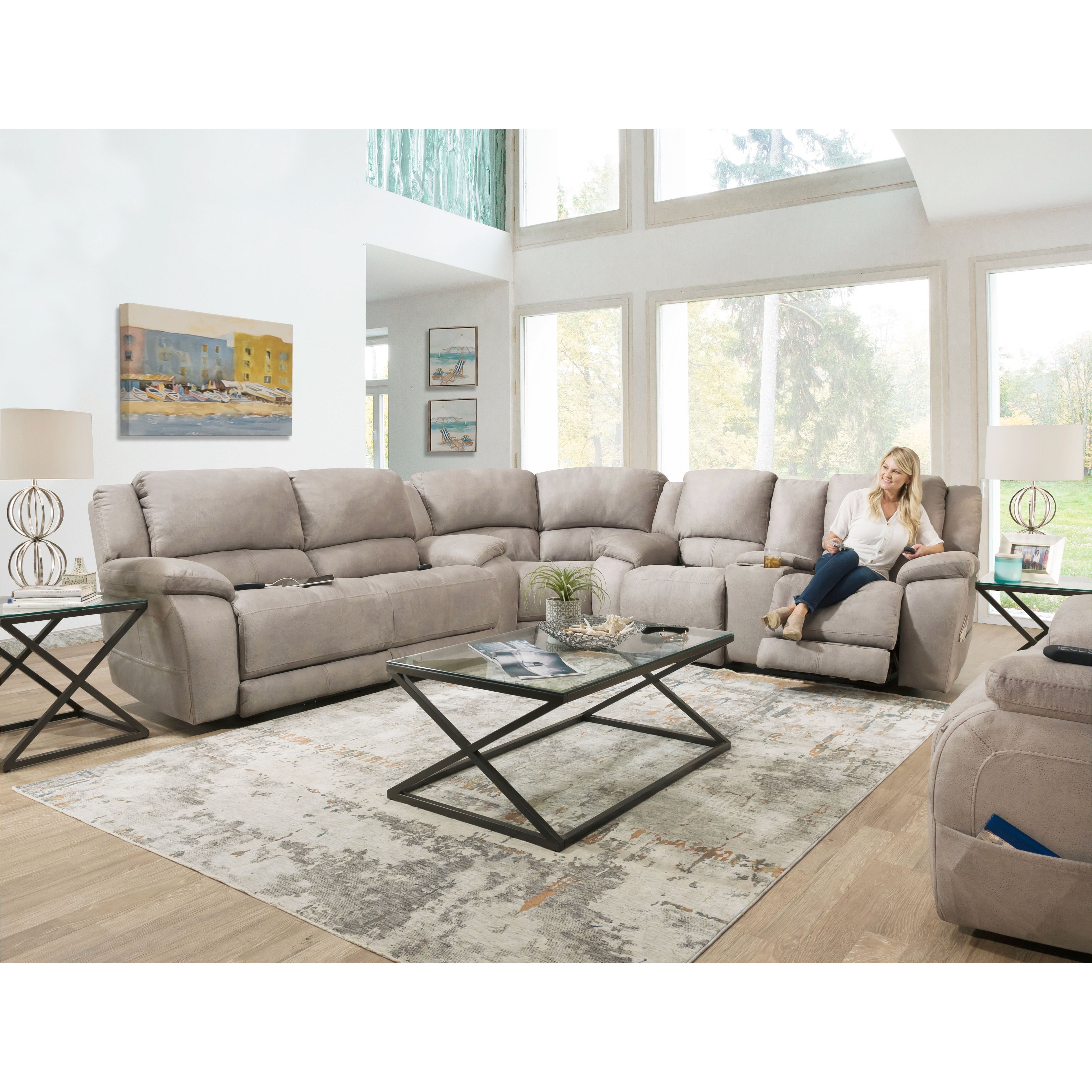 Motion Ease Harley Power Reclining Sectional