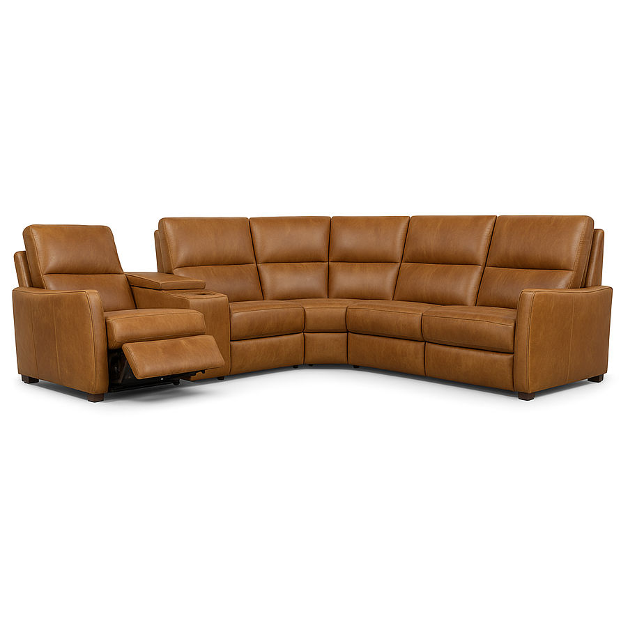Luna 40110 Triple Power Reclining Sectional (+100 leathers