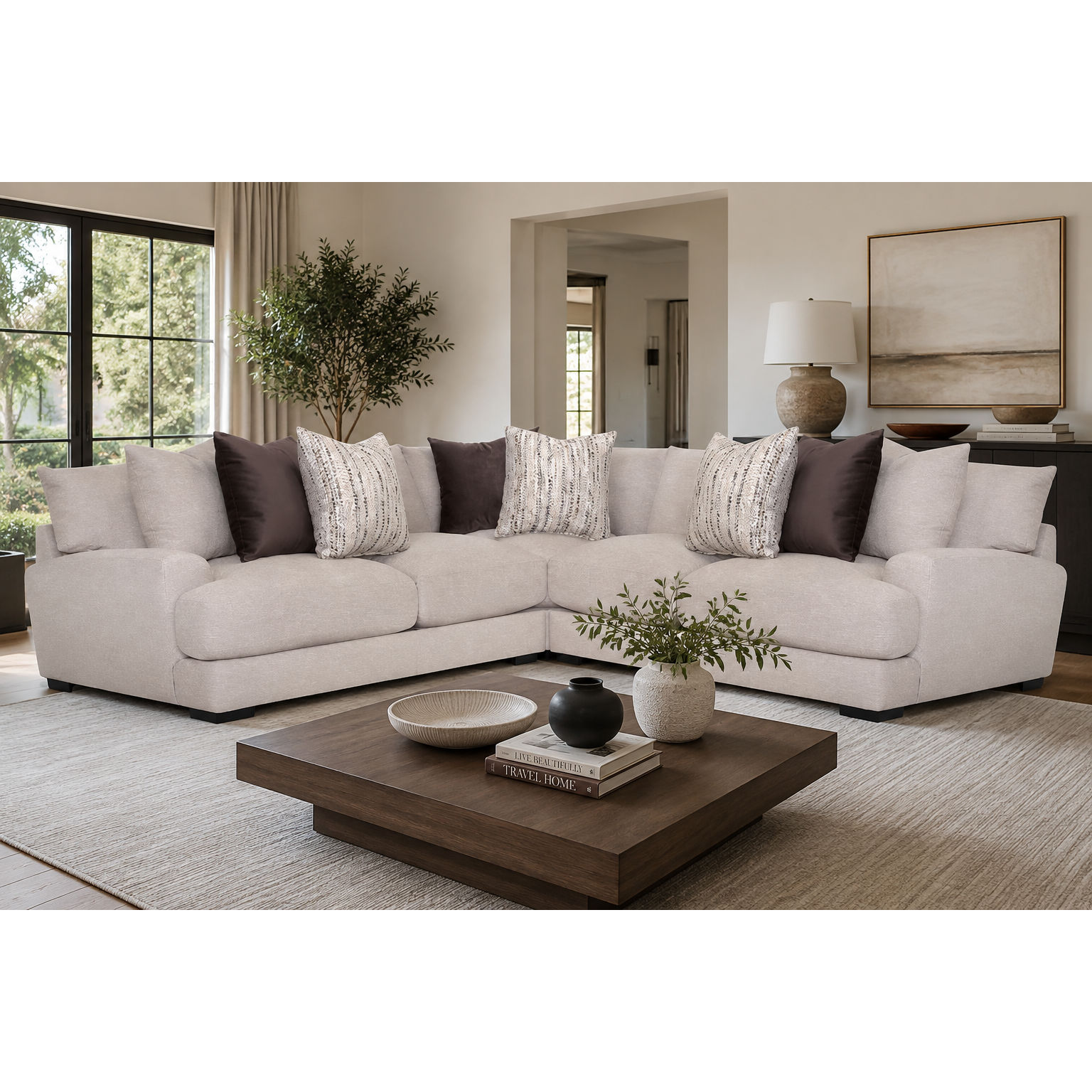 Hannigan 808 Modular Sectional (Designer Style. Sink-In Comfort