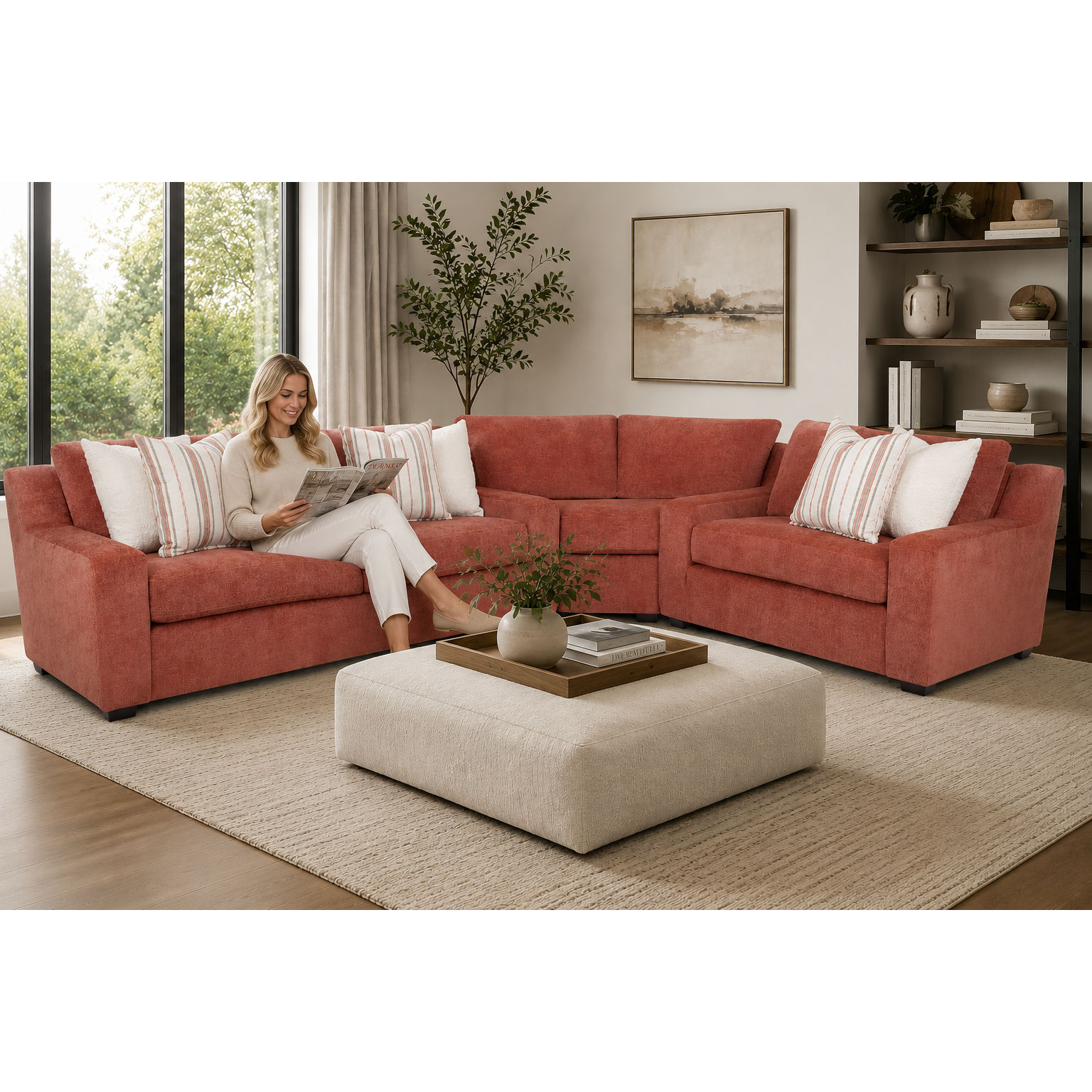 Dahlia 814 Three Piece Sectional (Modern Versatility. Deep Comfort