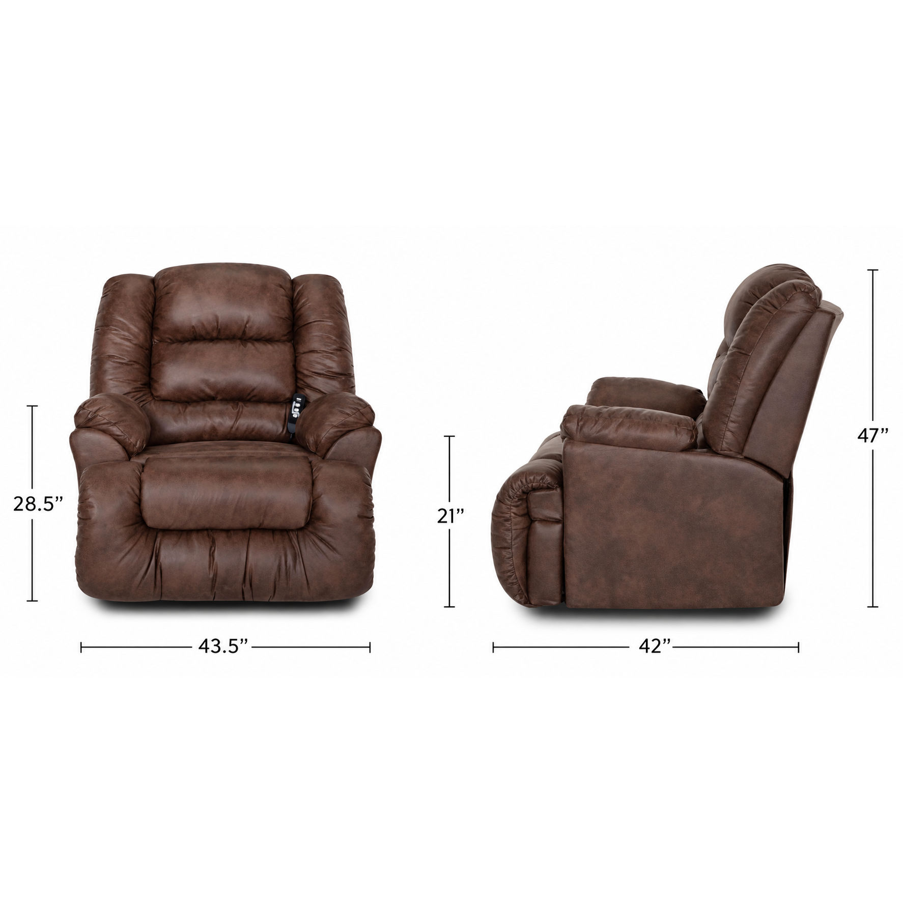 Stockton 4468 Big Man's Power Headrest Power Lift Recliner – 500