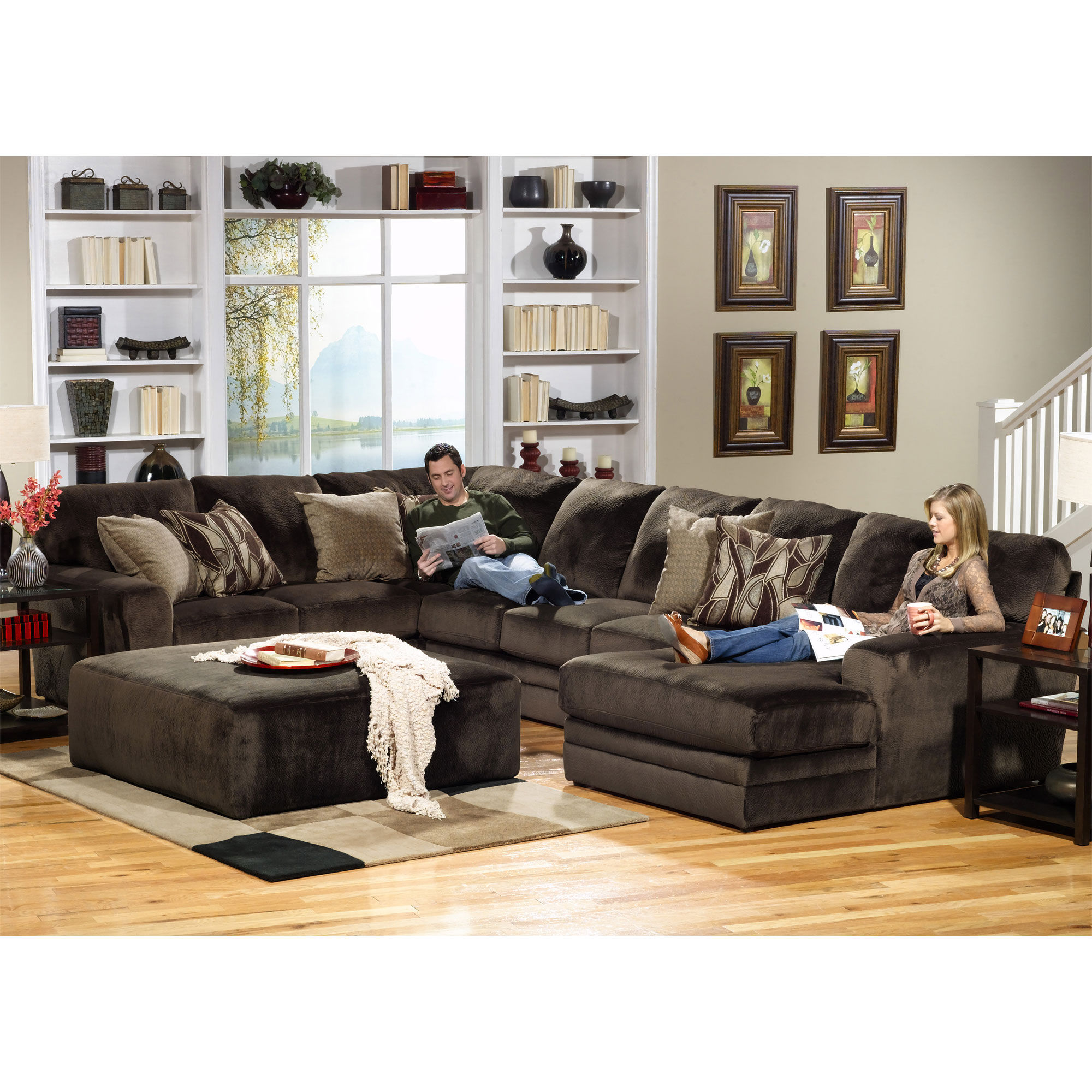 Everest 4377 Stationary Sectional (Choice of Colors) | Sofas and