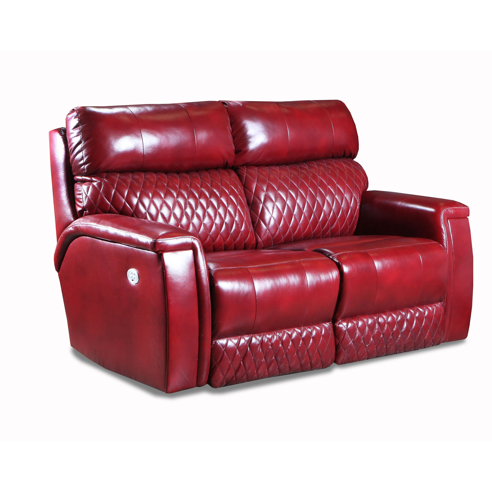 High Rise Couch High Rise Double Reclining Sofa w/ Massage + Heat + Lumbar + Free Power ...