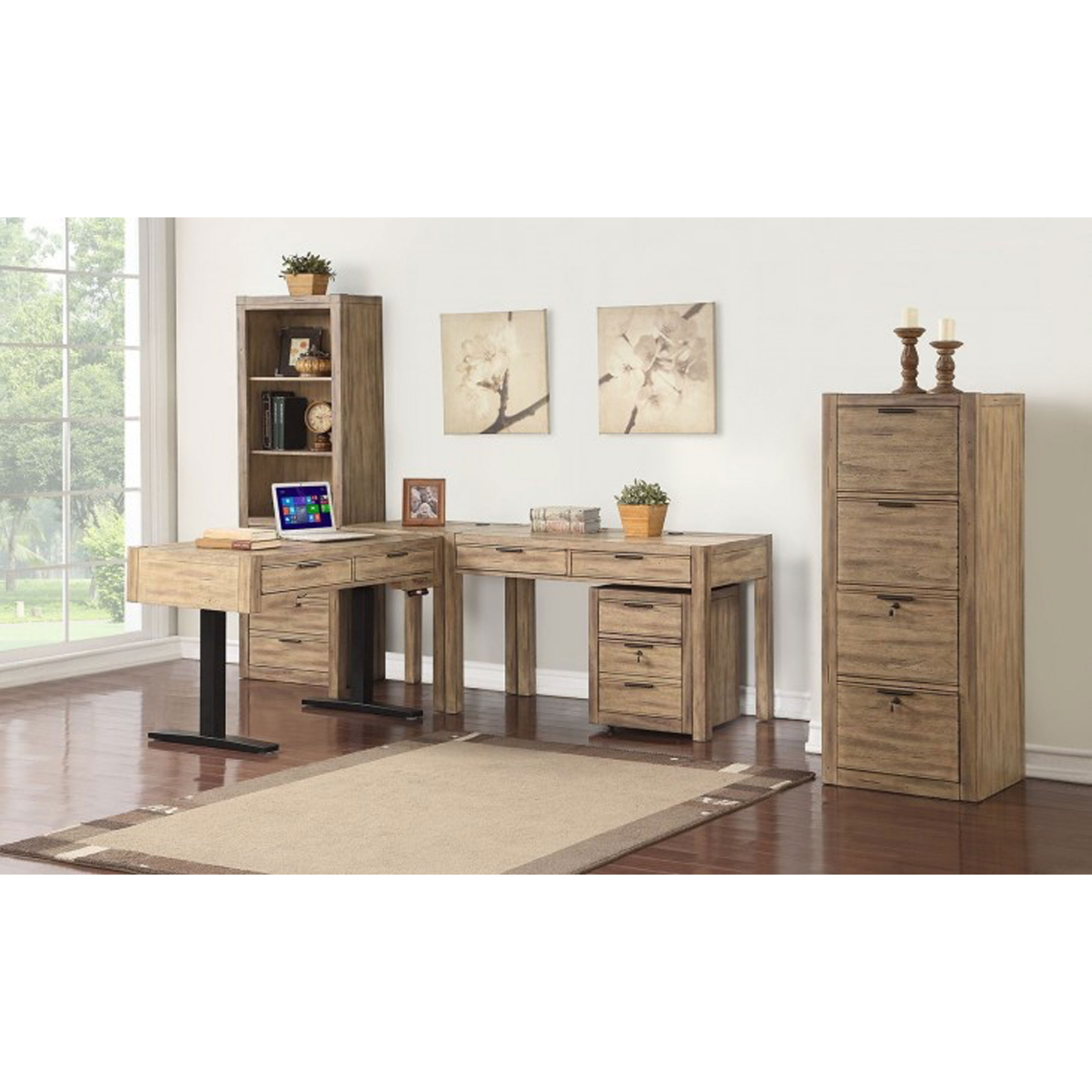 Brighton Complete 6 Pc.Power Lift Desk Home Office Set | Sofas and ...