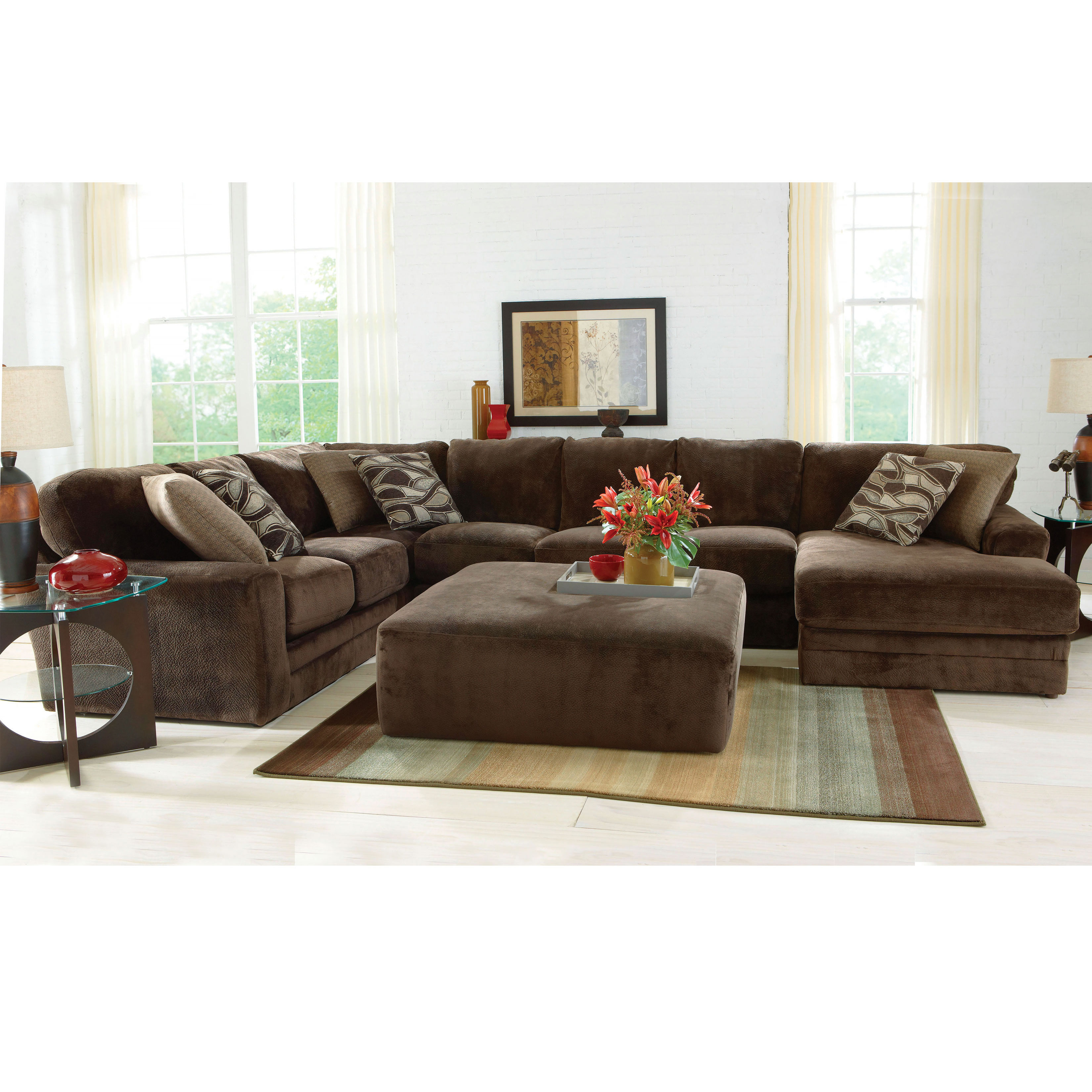 Everest 4377 Stationary Sectional (Choice of Colors) | Sofas and