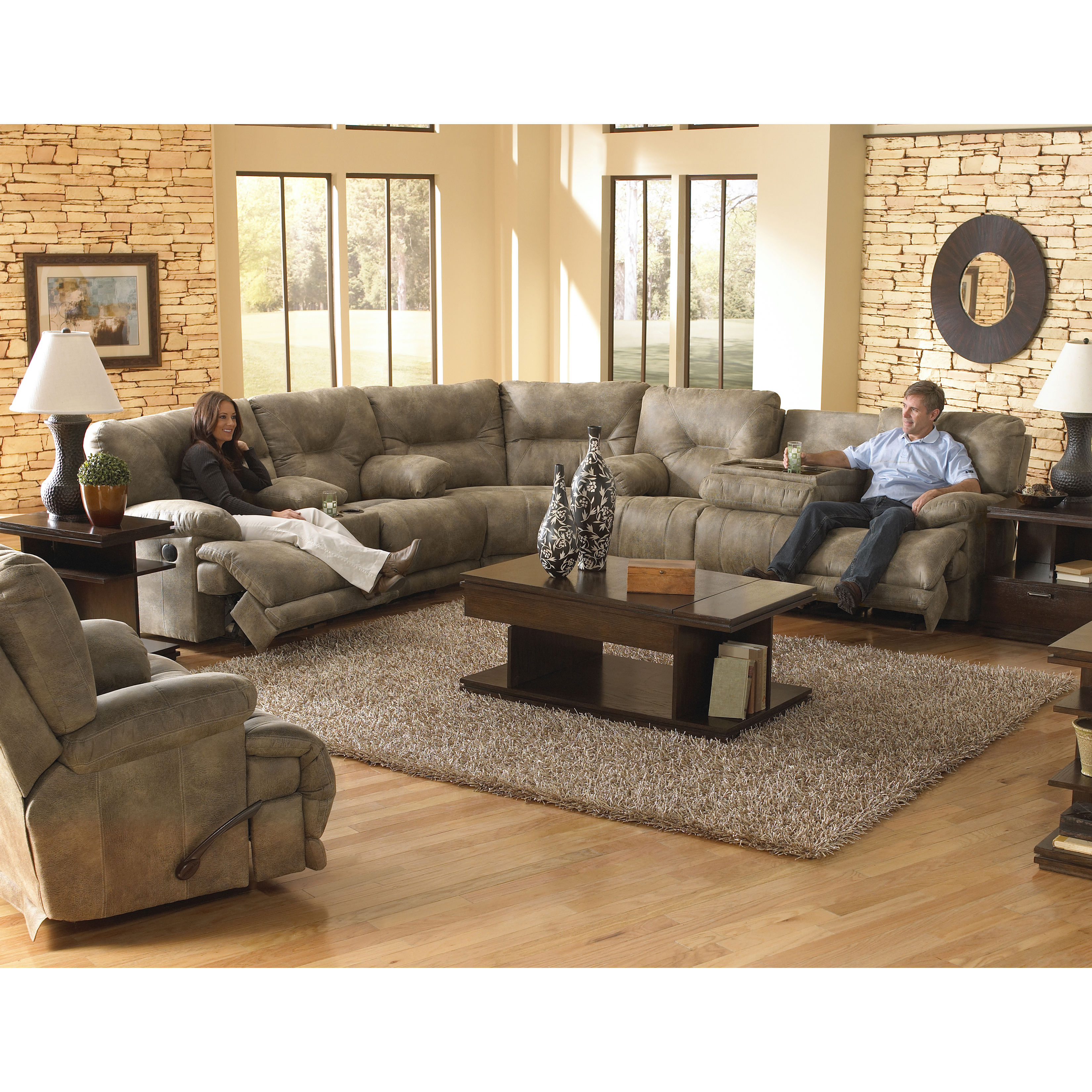 Voyager LayFlat Reclining Sectional - 3 Colors Available | Sofas